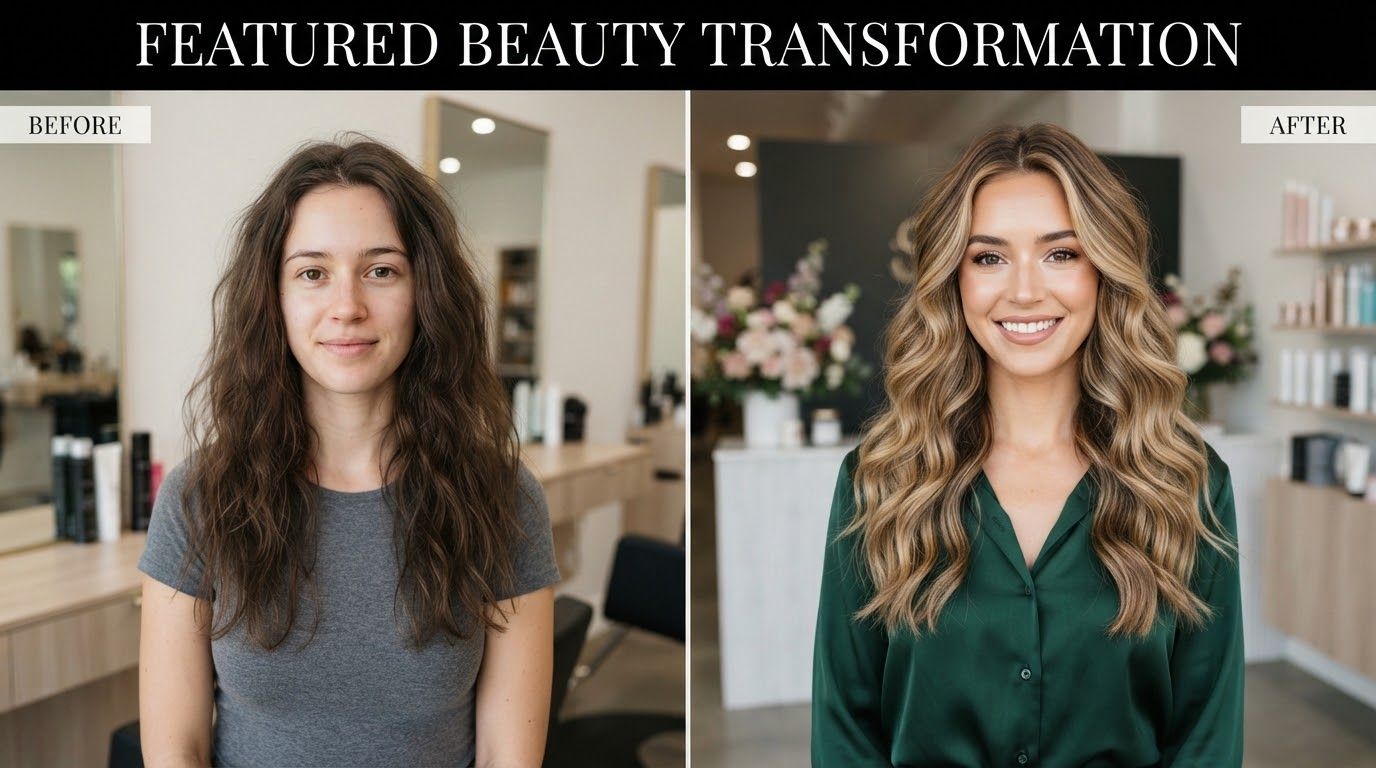 Featured before and after glow transformation
